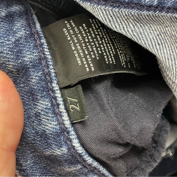 J Brand Jules High Rise Straight Jeans In Sympathy Destruct Women's 27 Raw hems - Picture 4 of 7